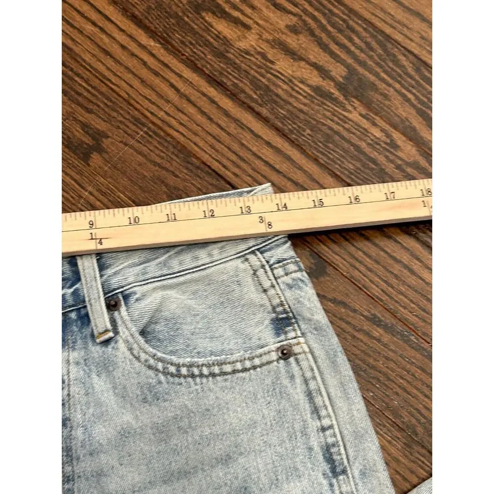 Pistola Womens Blue Light Wash High Rise Distressed Denim Straight Jeans Size 26